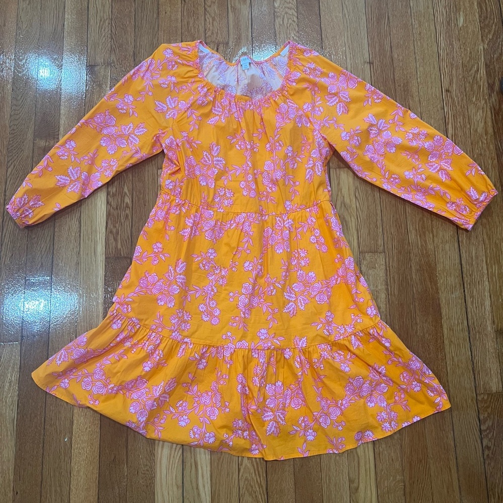 Floral Orange and Pink Dress